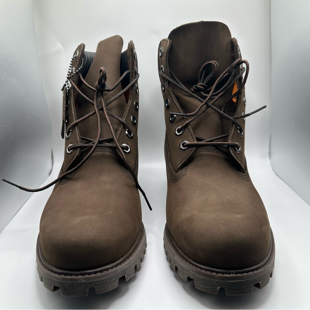 Men’s TIMBERLAND PREMIUM 6 IN WATERPROOF BOOT MEDIUM BROWN NUBUCK